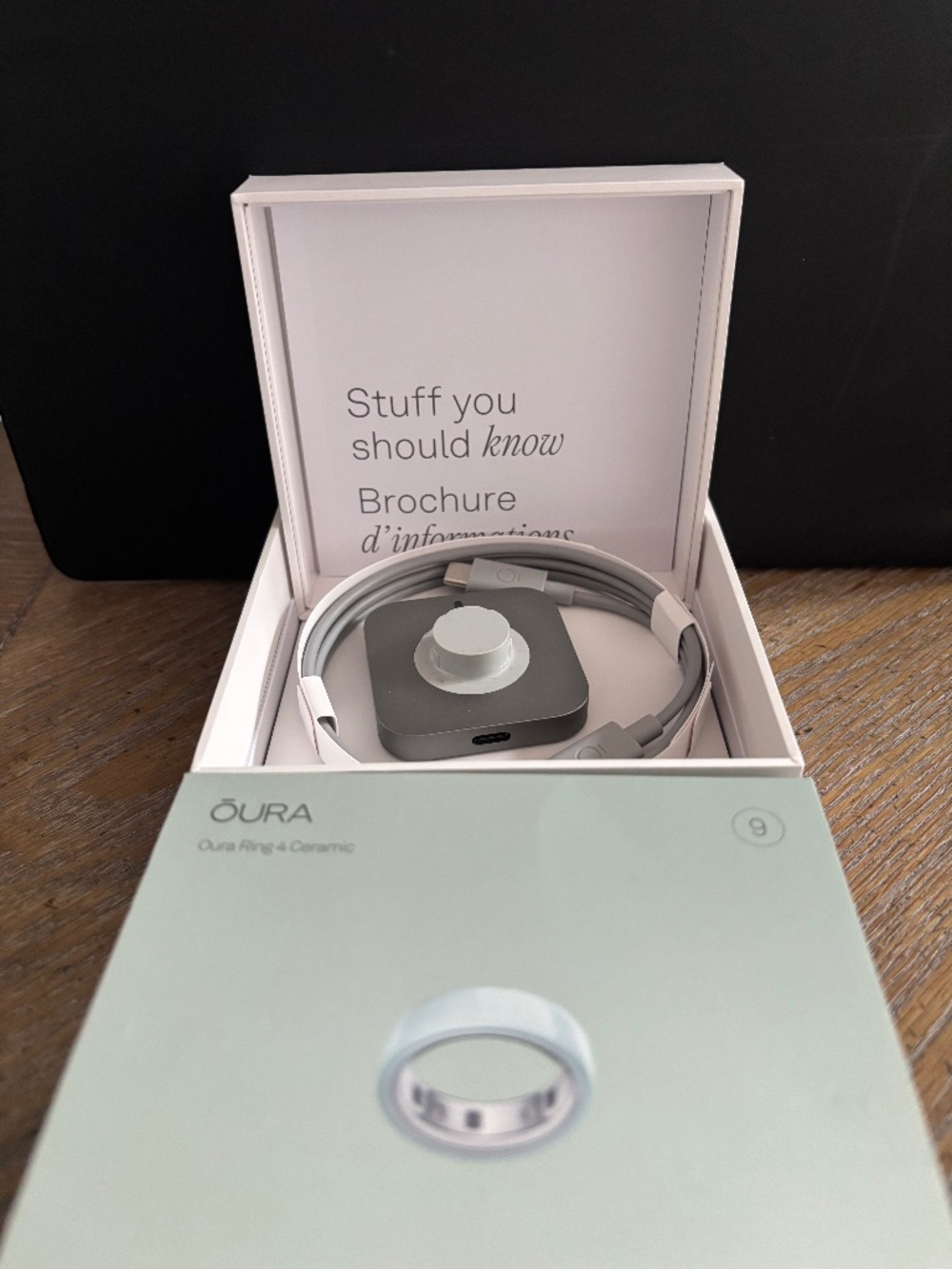 Oura Ring Ceramic Size 9 Tide